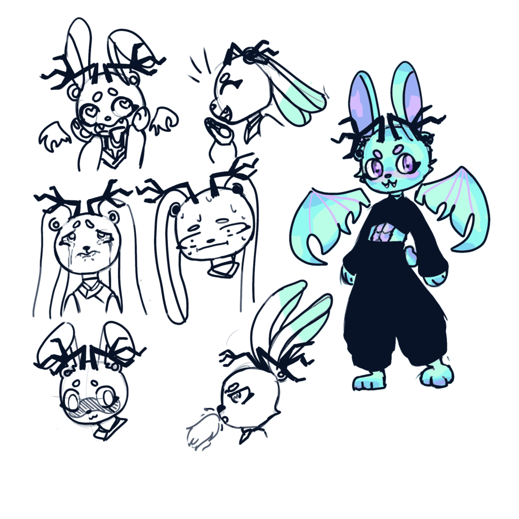 Bunny Dragon character concept design
